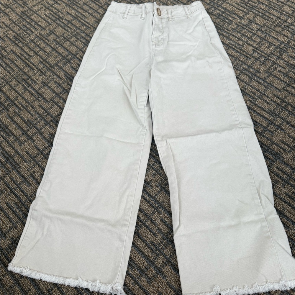 Time and Tru Cream Wide Leg Jeans